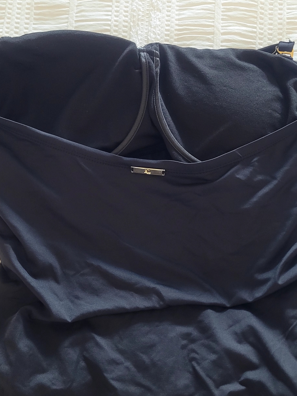 Ralph Lauren Black Ruched One-Piece Swimsuit - Picture 4 of 7